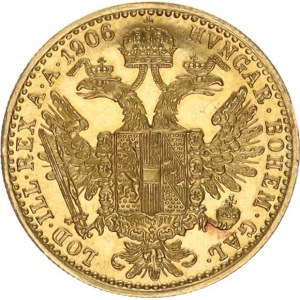 František Josef I. (1848-1916), Dukát 1906 b.zn. 3,449 g