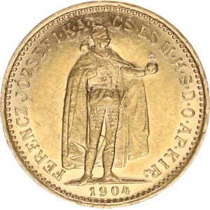 František Josef I. (1848-1916), 10 Koruna 1904 KB /1,530.735 ks/