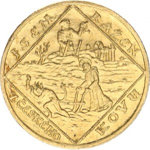 Československo, období 1918 - 1939, Dvoudukátová medaile 1928 - 10.výr.republiky / Jsem ražen....