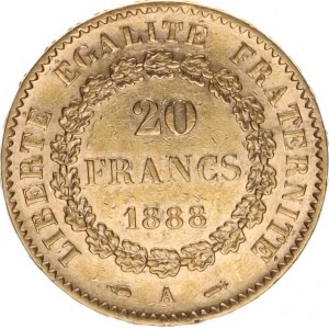 Francie, Třetí republika (1871-1940), 20 Francs 1898 A, Paříž KM 825 R (jen 28 000 ks)