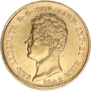 Itálie-Sardinie, Carlo Alberto (1831-1849), 20 Lire 1842 G zn. kotva KM 131; Fr. 1143; G 44 6,43