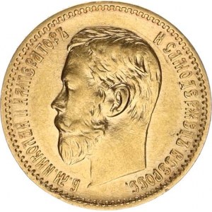 Rusko, Mikuláš II. (1894-1917), 5 Rubl 1897 AG R Y. 62; Uzd. 324 4,235 g