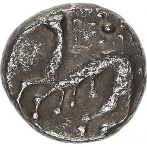 Podunajští Keltové (3.-1.stol. př.Kr.), Ag drachma, typ Simmering a Réte, Kůň se třeni výraznými ch