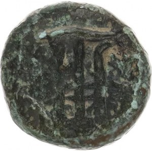 Seleukidské království, Antiochos II. Theos (261-246 př. Kr.), AE 17, Av. Hlava Apolla vpravo / Tro