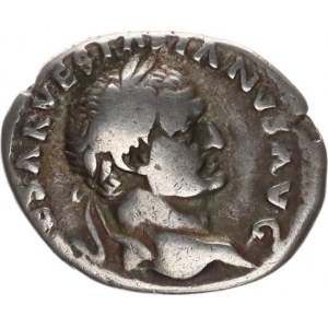 Vespasianus (69-79), Denár, sedící Pax zleva drží olivovou ratolest a caduceus