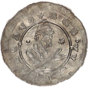Vladislav I. (1109-1125), Denár C - 539 a, (Hlava mezi značkami / Kulička za hlavou)