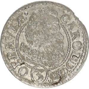 Opava, Karel Liechtenstein (1614-1627), 3 kr. 1615 BH, Hasse Sa 360/157 var.: CAROL.D:GD.()OPPAVIA