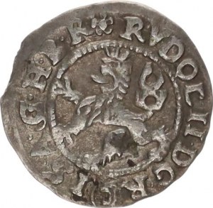 Rudolf II. (1576-1612), Malý groš 1595, Č.Budějovce-Mattighofer HN 28a/7a minc.zn. v pů