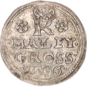 Rudolf II. (1576-1612), Malý groš 1596, Jáchymov-Hoffmann HN 8b 1,001 g