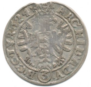Ferdinand II. (1619-1637), 3 kr. 1624 BZ, Vratislav-Zwirner neznámý typ jako