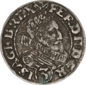 Ferdinand II. (1619-1637), 3 kr. 1631 HR, Vratislav-Riedel+Ziesler MKČ 1020 var.: malá