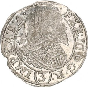 Ferdinand III. (1637-1657), 3 kr. 1644, Praha-Wolker MKČ 1181 var.: BOHEMI () AE. REX