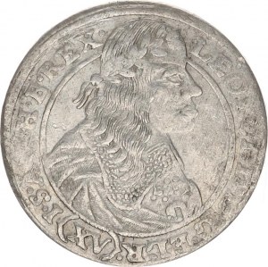 Leopold I. (1657-1705), XV kr. 1663 G-H, Vratislav-Hübner Hol.63.2,1, mělká ražba