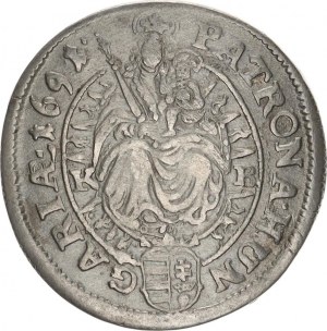 Leopold I. (1657-1705), XV kr. 1691 KB Hol. 91.3,1 (přeražba z r. 1690) 6,328 g