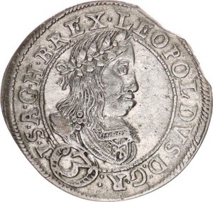 Leopold I. (1657-1705), 3 kr. 1660 L, Štýrsko-Graz var.: tečka rozděluje dataci -16 . 60