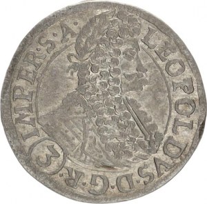 Leopold I. (1657-1705), 3 kr. 1696 GE, Praha-Egerer MKČ 1428 var. opisu: