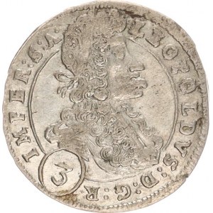 Leopold I. (1657-1705), 3 kr. 1699 GE, Praha-Egerer MKČ -, písmeno V ve jménu, obou
