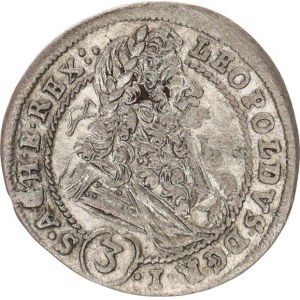 Leopold I. (1657-1705), 3 kr. 1699 CH/CSH, Bratislava-Hunger jako Husz. 1478, minc. zn