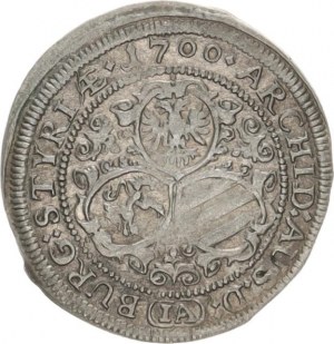 Leopold I. (1657-1705), 3 kr. 1700 IA, Štýrsko,Graz-Aigmann