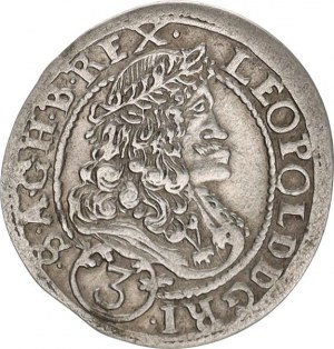 Leopold I. (1657-1705), 3 kr. 1703 NB, Nagybánya Husz. tento typ neuvádí ! nedělená