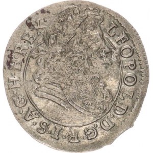 Leopold I. (1657-1705), Poltura 1699 P H jako Husz. 1483, hladký kruh kolem poprsí