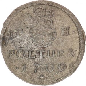 Josef I. (1705-1711), Poltura 1709 PH, var.: za JOSEPH trojtečka R 1,169 g