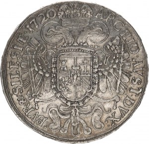 Karel VI. (1711-1740), Tolar 1720 b.zn., Vratislav-Nowak MKČ 1908 opis: CAROL. VI:D