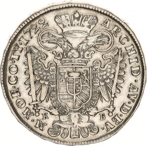 Karel VI. (1711-1740), 1/2 Tolar 1722 KB Husz. 1611; Her. 539 14,286 g