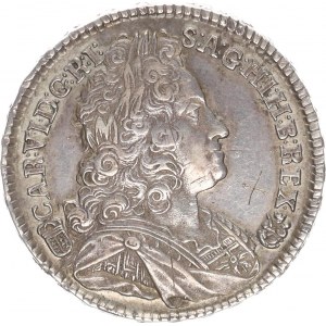 Karel VI. (1711-1740), 1/2 Tolar 1735 KB Husz. 1613 var.: dvojrečka za CAR :