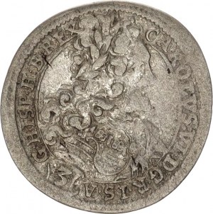 Karel VI. (1711-1740), 3 kr. 1712 CH -PW, Bratislava Wödrödi jako Husz. 1629, ale dv