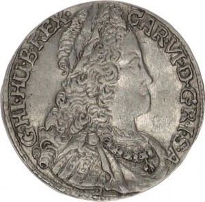 Karel VI. (1711-1740), 3 kr. 1733, Tyroly, Hall