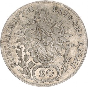 Marie Terezie (1740-1780), 20 kr. 1777 B/SK-PD, Kremnica Husz. 1702 6,583 g