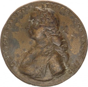 Karel VII. (1742-1745), Medaile na volbu za římského císaře 24.1. 1742, Poprsí císaře zle