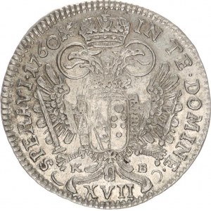 František Lotrinský (1745-1765), XVII kr. 1760 K-B, Kremnica, mír. just.