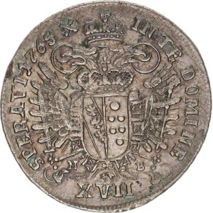 František Lotrinský (1745-1765), XVII kr. 1765 N-B, Nagybánya R jako Husz. 1804, ale minc