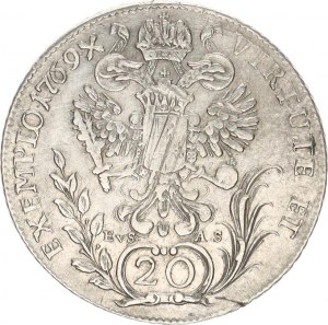 Josef II., jako spoluvladař (1765-1780), 20 kr. 1769 C / EvS-AS, Praha 