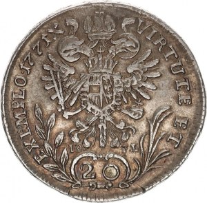 Josef II., jako spoluvladař (1765-1780), 20 kr. 1771 G / IB-FL, Nagybánya, dr. rys., nep. hr.
