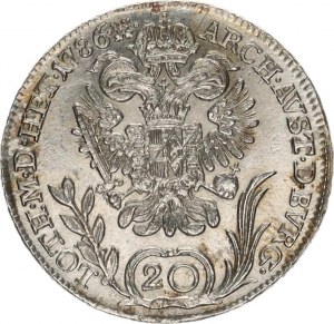 Josef II. (1780-1790), 20 kr. 1786 B