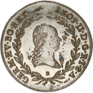 Leopold II. (1790-1792), 20 kr. 1791 B 6,645 g, skvr., tém.
