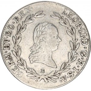 Leopold II. (1790-1792), 20 kr. 1792 B 6,534 g, dr. rys., tém.