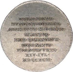 František I. (1792-1835), Malý žeton ke korunovaci na římského císaře 14. 7. 1792 ve Frankf
