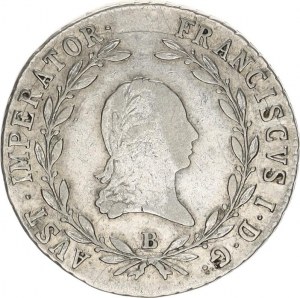 František I. (1792-1835), 20 kr. 1818 B, nedor. prsní štítek