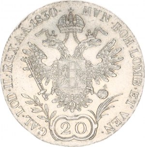 František I. (1792-1835), 20 kr. 1830 B, zc. nep. hr.