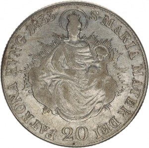 František I. (1792-1835), 20 kr. 1833 B - Madona 