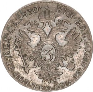 František I. (1792-1835), 3 kr. 1830 A