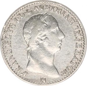 František I. (1792-1835), 1/4 Lira 1823 M - upravené razidlo z r. 1822 !!, tém.