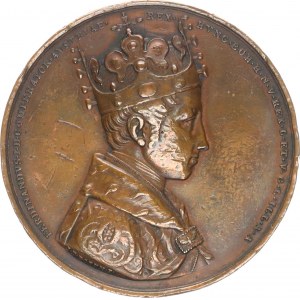 Ferdinand V. (1835-1848), Medaile 1836 na pražskou korunovaci Ferdinanda V., Cu 46 mm