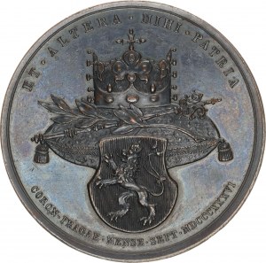 Ferdinand V. (1835-1848), Medaile 1836 na pražskou korunovaci Marie Anny Cu 46 mm, 4,8 m