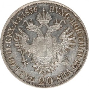 Ferdinand V. (1835-1848), 20 kr. 1836 A - FERDINANDVS R, tém.