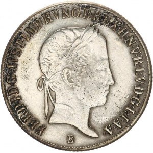 Ferdinand V. (1835-1848), 20 kr. 1845 B, zbytky patiny